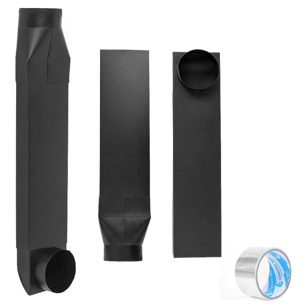Adjustable Periscope Dryer Vent 23-43in For Whirlpool Black 4in Outlet Kit